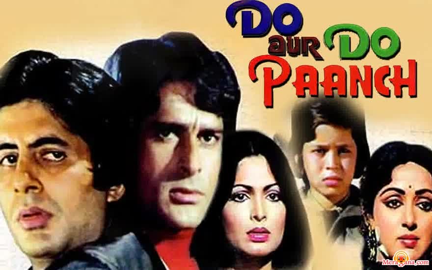 Poster of Do+Aur+Do+Paanch+(1980)+-+(Hindi+Film)