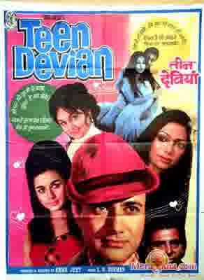 Poster of Teen+Devian+(1965)+-+(Hindi+Film)